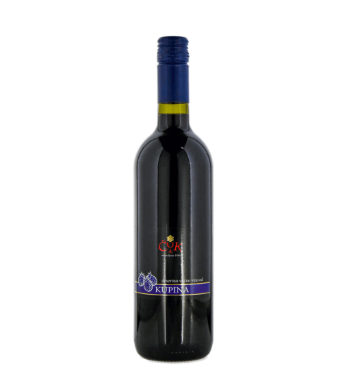 Kupinovo vino Čuk 750ml – prirodno voćno vino od kupina, bogato antioksidansima i idealno za zdravlje krvnih žila