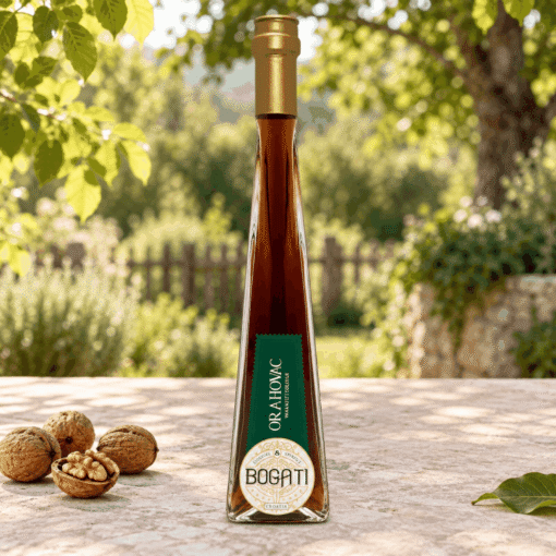 Bogati Orahovac 0,2 L – tradicionalni liker od oraha, bogatog orašastog okusa i prepoznatljivog mirisa.