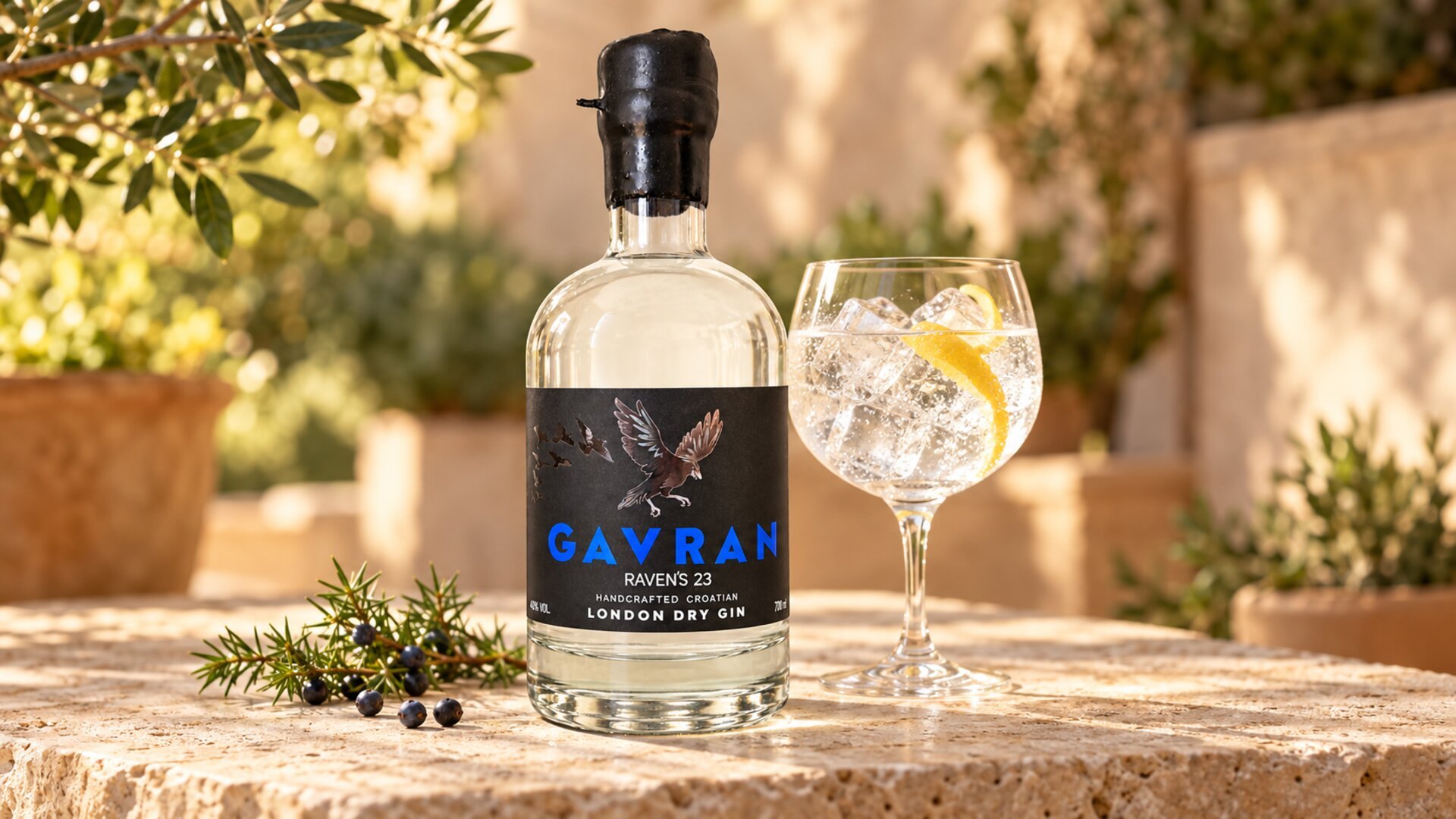 Gavran Raven's 23 – London Dry Gin uz gin tonic s limunom